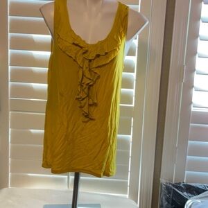 Merona Yellow Ruffled Tank Top